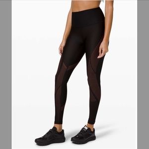 NWT Lululemon Mapped Out High-Rise Tight 28" Black / Ancient Copper Size 4